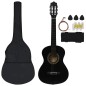 vidaXL Set de guitarra clásica para principiantes 8 pzas negro 1/2 34" vidaXL Set de guitarra clásica para principiantes 8 pzas negro 1/2 34"