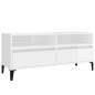 vidaXL Mueble de TV madera contrachapada blanco brillo 100x34,5x44,5cm vidaXL Mueble de TV madera contrachapada blanco brillo 100x34,5x44,5cm