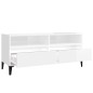 vidaXL Mueble de TV madera contrachapada blanco brillo 100x34,5x44,5cm vidaXL Mueble de TV madera contrachapada blanco brillo 100x34,5x44,5cm