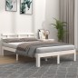 vidaXL Estructura de cama madera maciza blanca 140x200 cm vidaXL Estructura de cama madera maciza blanca 140x200 cm