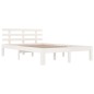 vidaXL Estructura de cama madera maciza blanca 140x200 cm vidaXL Estructura de cama madera maciza blanca 140x200 cm