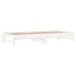 vidaXL Sofá cama extraíble madera maciza de pino blanco 2x(90x200) cm