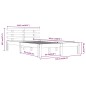 vidaXL Estructura de cama madera maciza blanca 140x200 cm vidaXL Estructura de cama madera maciza blanca 140x200 cm