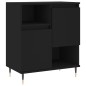vidaXL Aparador de madera contrachapada negro 60x35x70 cm vidaXL Aparador de madera contrachapada negro 60x35x70 cm