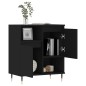 vidaXL Aparador de madera contrachapada negro 60x35x70 cm vidaXL Aparador de madera contrachapada negro 60x35x70 cm