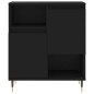 vidaXL Aparador de madera contrachapada negro 60x35x70 cm vidaXL Aparador de madera contrachapada negro 60x35x70 cm