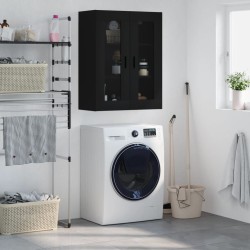 vidaXL Armario de pared negro 69,5x34x90 cm
