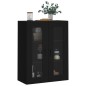 vidaXL Armario de pared negro 69,5x34x90 cm
