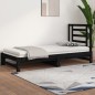 vidaXL Sofá cama extraíble madera maciza de pino negro 2x(90x200) cm vidaXL Sofá cama extraíble madera maciza de pino negro 2x(90x200) cm