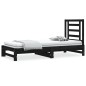 vidaXL Sofá cama extraíble madera maciza de pino negro 2x(90x200) cm vidaXL Sofá cama extraíble madera maciza de pino negro 2x(90x200) cm