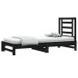 vidaXL Sofá cama extraíble madera maciza de pino negro 2x(90x200) cm vidaXL Sofá cama extraíble madera maciza de pino negro 2x(90x200) cm