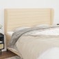 vidaXL Cabecero con orejas de tela color crema 183x23x118/128 cm vidaXL Cabecero con orejas de tela color crema 183x23x118/128 cm