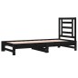 vidaXL Sofá cama extraíble madera maciza de pino negro 2x(90x200) cm vidaXL Sofá cama extraíble madera maciza de pino negro 2x(90x200) cm