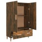 vidaXL Aparador madera contrachapada roble ahumado 70x31x115 cm vidaXL Aparador madera contrachapada roble ahumado 70x31x115 cm