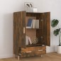 vidaXL Aparador madera contrachapada roble ahumado 70x31x115 cm vidaXL Aparador madera contrachapada roble ahumado 70x31x115 cm