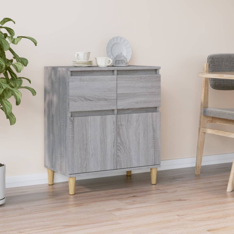 vidaXL Aparador de madera contrachapada gris Sonoma 60x35x70 cm vidaXL Aparador de madera contrachapada gris Sonoma 60x35x70 cm