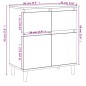 vidaXL Aparador de madera contrachapada gris Sonoma 60x35x70 cm vidaXL Aparador de madera contrachapada gris Sonoma 60x35x70 cm