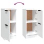 vidaXL Aparador de madera contrachapada blanco 30x30x70 cm vidaXL Aparador de madera contrachapada blanco 30x30x70 cm