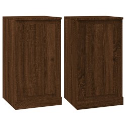 vidaXL Aparadores 2 uds madera color marrón roble 37,5x35,5x67,5 cm