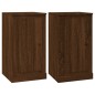 vidaXL Aparadores 2 uds madera color marrón roble 37,5x35,5x67,5 cm