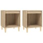 vidaXL Mesitas de noche 2 unidades roble Sonoma 40x35x50 cm vidaXL Mesitas de noche 2 unidades roble Sonoma 40x35x50 cm