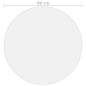 vidaXL Protector de mesa PVC mate Ø 80 cm 2 mm vidaXL Protector de mesa PVC mate Ø 80 cm 2 mm