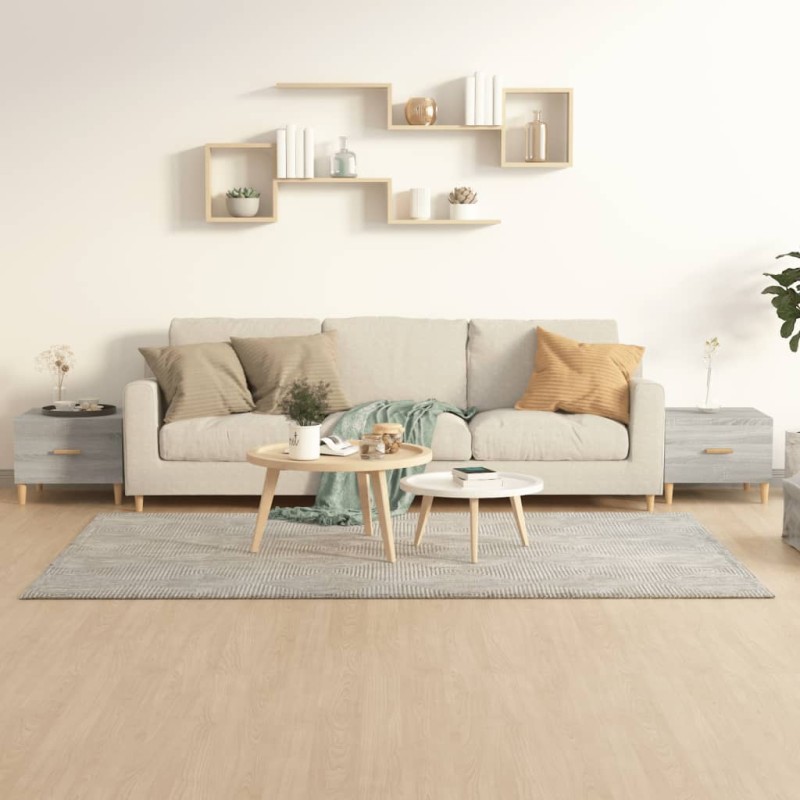 vidaXL Mesas de centro 2 uds madera ingeniería gris Sonoma 50x50x40 cm vidaXL Mesas de centro 2 uds madera ingeniería gris Sonoma 50x50x40 cm
