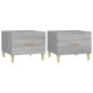 vidaXL Mesas de centro 2 uds madera ingeniería gris Sonoma 50x50x40 cm vidaXL Mesas de centro 2 uds madera ingeniería gris Sonoma 50x50x40 cm