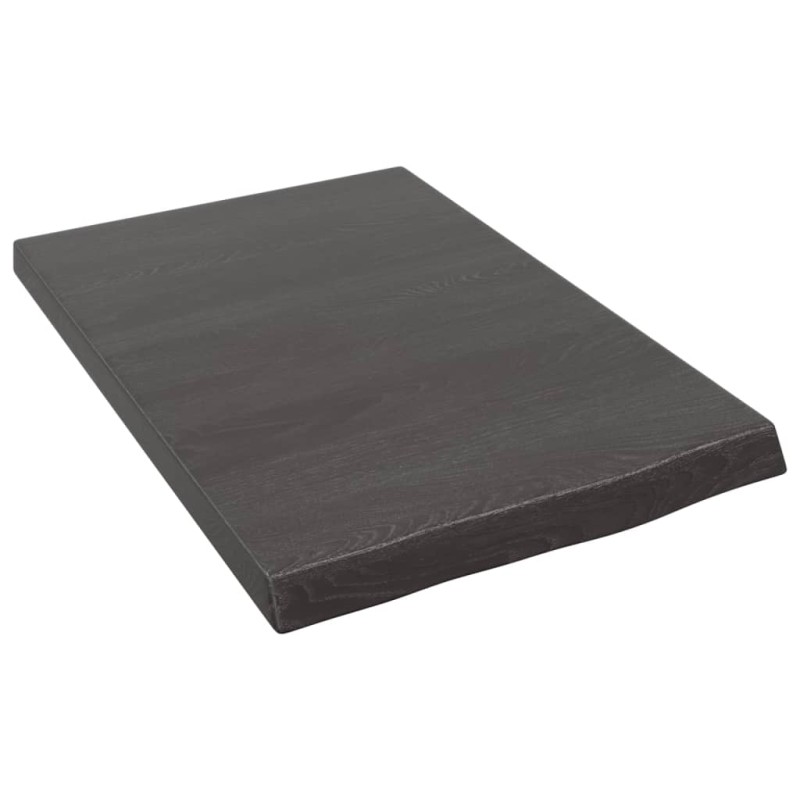 vidaXL Estante pared madera roble tratada marrón oscuro 40x60x(2-4) cm vidaXL Estante pared madera roble tratada marrón oscuro 40x60x(2-4) cm