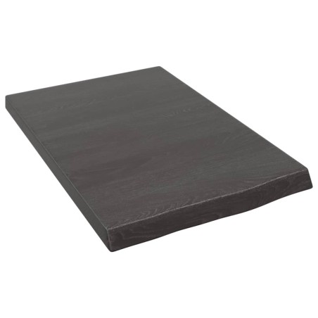 vidaXL Estante pared madera roble tratada marrón oscuro 40x60x(2-4) cm