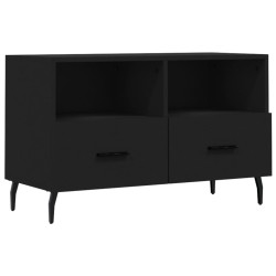 vidaXL Mueble para TV madera contrachapada negro 80x36x50 cm