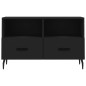 vidaXL Mueble para TV madera contrachapada negro 80x36x50 cm vidaXL Mueble para TV madera contrachapada negro 80x36x50 cm