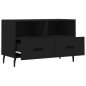 vidaXL Mueble para TV madera contrachapada negro 80x36x50 cm vidaXL Mueble para TV madera contrachapada negro 80x36x50 cm