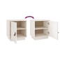 vidaXL Mesitas de noche 2 uds madera maciza pino blanco 40x34x45 cm vidaXL Mesitas de noche 2 uds madera maciza pino blanco 40x34x45 cm