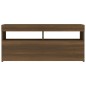 vidaXL Mueble de TV con luces LED roble marrón 90x35x40 cm