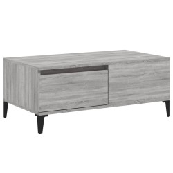 vidaXL Mesa de centro madera contrachapada gris Sonoma 90x50x36,5 cm