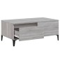 vidaXL Mesa de centro madera contrachapada gris Sonoma 90x50x36,5 cm vidaXL Mesa de centro madera contrachapada gris Sonoma 90x50x36,5 cm