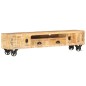 vidaXL Mueble de TV de madera maciza de mango 150x30x37 cm vidaXL Mueble de TV de madera maciza de mango 150x30x37 cm