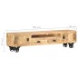 vidaXL Mueble de TV de madera maciza de mango 150x30x37 cm vidaXL Mueble de TV de madera maciza de mango 150x30x37 cm