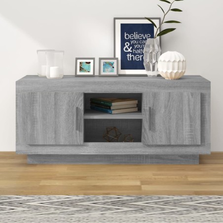 vidaXL Mueble para TV madera contrachapada gris Sonoma 102x35x45 cm
