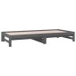 vidaXL Sofá cama extraíble madera maciza de pino gris 2x(90x200) cm vidaXL Sofá cama extraíble madera maciza de pino gris 2x(90x200) cm