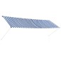 vidaXL Toldo retráctil 400x150 cm azul y blanco