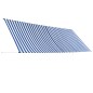 vidaXL Toldo retráctil 400x150 cm azul y blanco