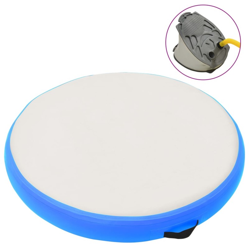 vidaXL Esterilla inflable de gimnasia y bomba PVC azul 100x100x10 cm vidaXL Esterilla inflable de gimnasia y bomba PVC azul 100x100x10 cm
