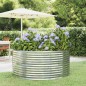 vidaXL Jardinera arriate acero recubrimiento polvo plata 140x140x68 cm vidaXL Jardinera arriate acero recubrimiento polvo plata 140x140x68 cm