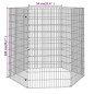 vidaXL Jaula para conejos 6 paneles hierro galvanizado 54x100 cm vidaXL Jaula para conejos 6 paneles hierro galvanizado 54x100 cm