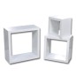 vidaXL Juego de estantes en forma de cubo 3 piezas blanco vidaXL Juego de estantes en forma de cubo 3 piezas blanco