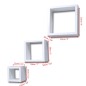 vidaXL Juego de estantes en forma de cubo 3 piezas blanco vidaXL Juego de estantes en forma de cubo 3 piezas blanco