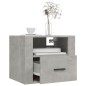 vidaXL Mesitas de noche de pared 2 uds gris hormigón 50x36x40 cm vidaXL Mesitas de noche de pared 2 uds gris hormigón 50x36x40 cm