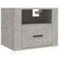vidaXL Mesitas de noche de pared 2 uds gris hormigón 50x36x40 cm vidaXL Mesitas de noche de pared 2 uds gris hormigón 50x36x40 cm